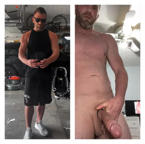 This hung cock was under those shorts the whole time you were wondering what it looked like.
