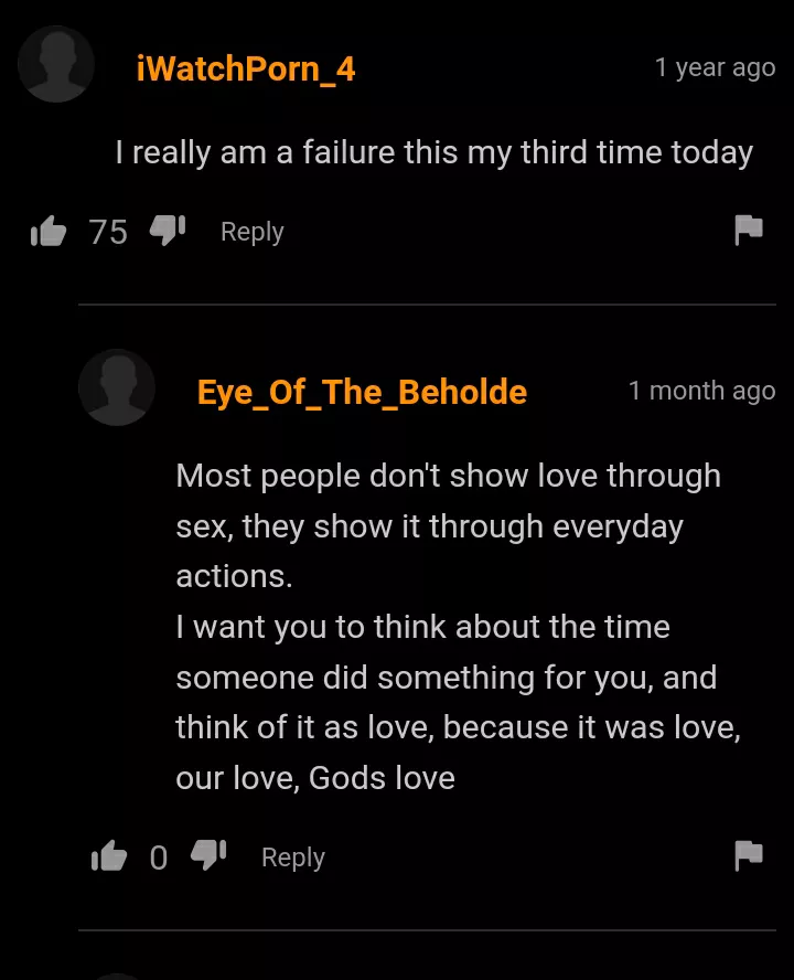 This is free therapy... on porn?