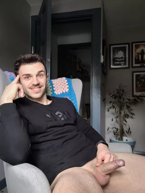 This is me realising I forgot to close the door in the background 😅 I'm too horney to think straight.