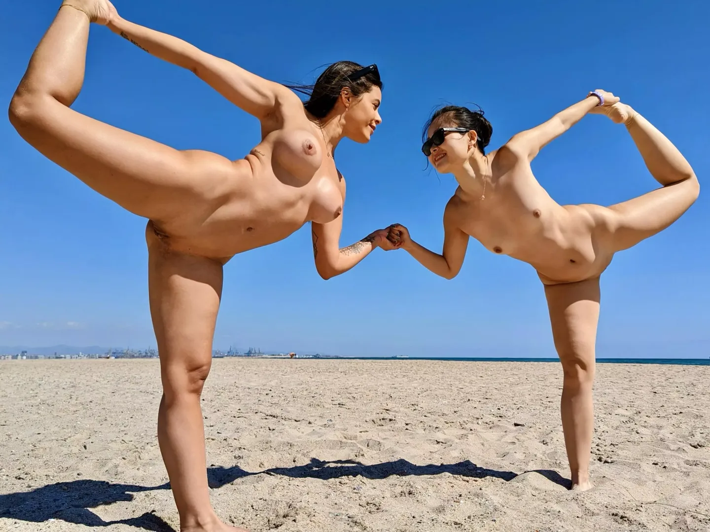 This is why I go to the beach with friends. We keep each other in balance.