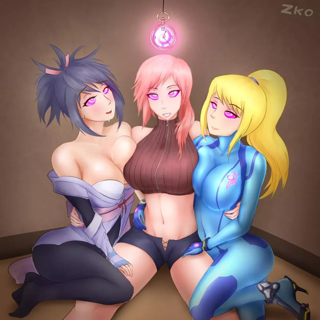 Three dolls hypnotized (Lewd ZKO)