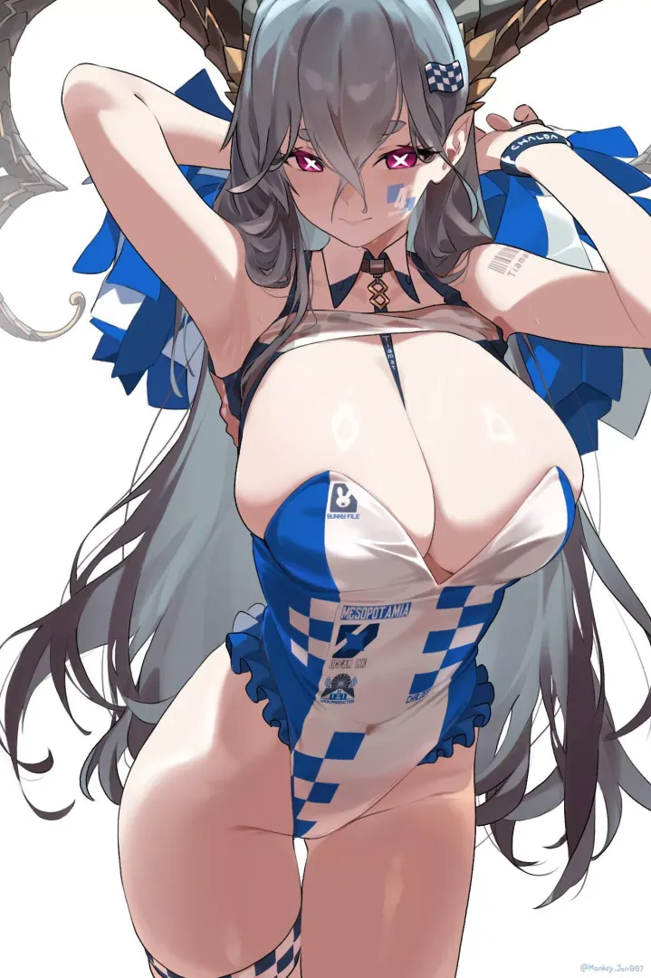 Tiamat race car cheerleader