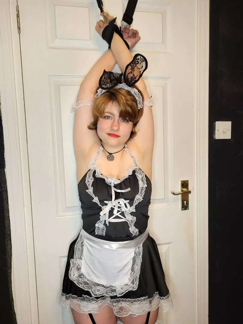 Tied to the door and forced to watch [F]