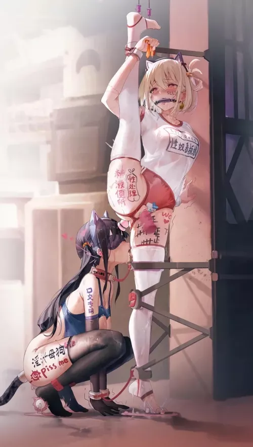 Tied Up Legs Spread