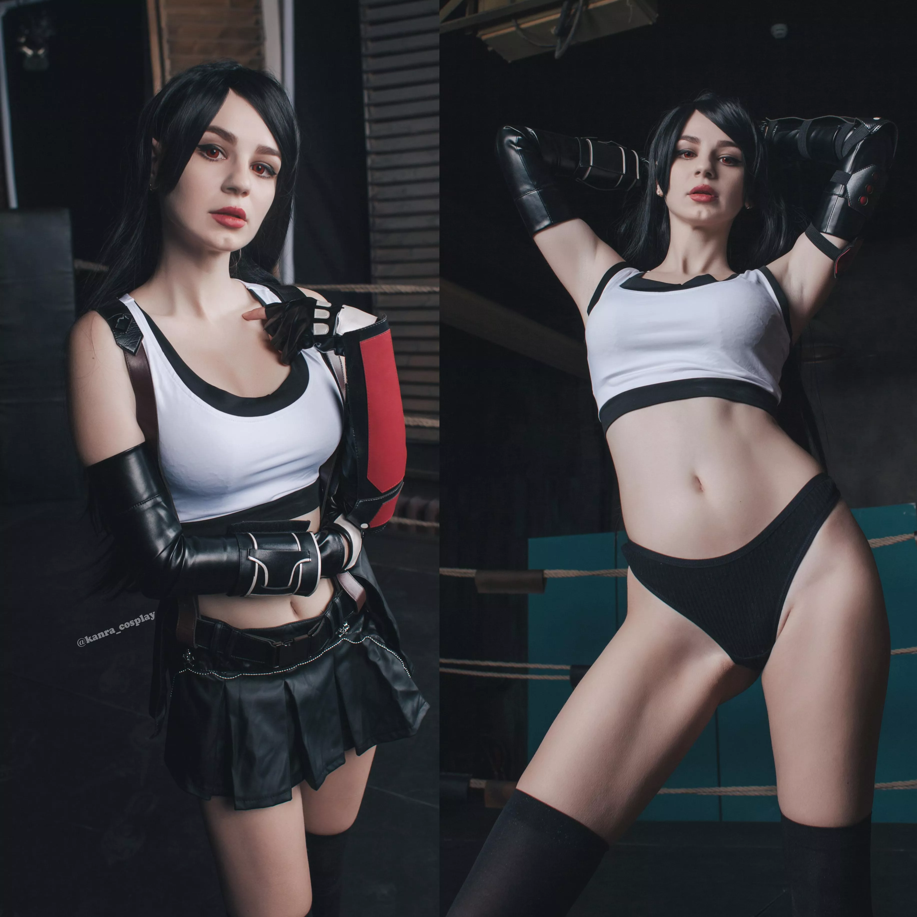 Tifa in cosplay or without? by (Kanra_cosplay)