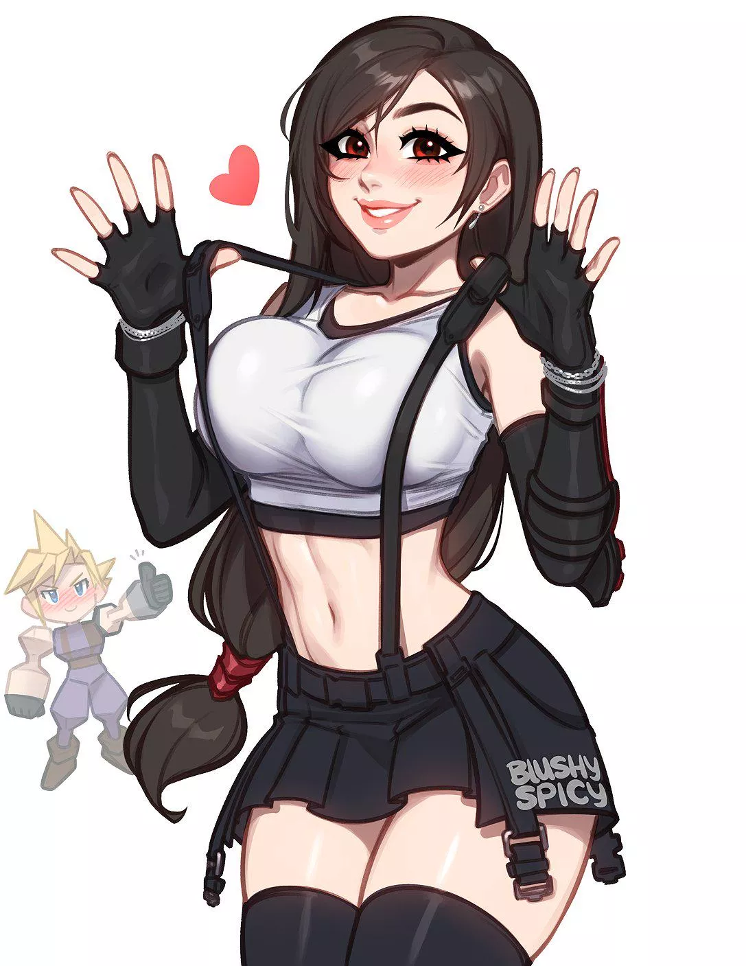 Tifa's suspenders (blushyspicy)