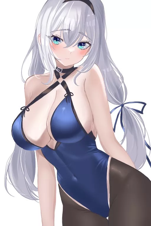 Tight Blue Swimsuit