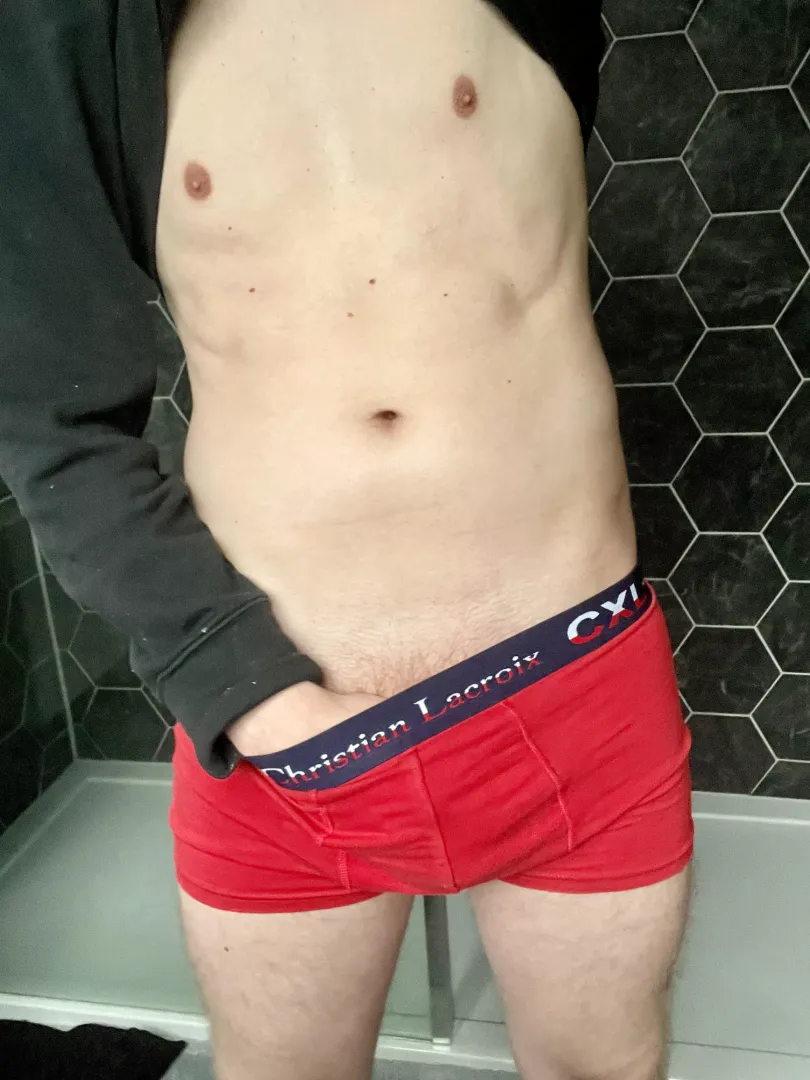 Tight red CXL boxers