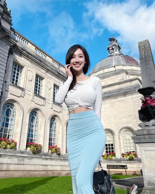 Tight top and skirt