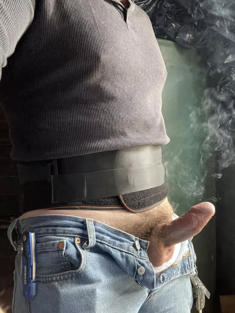 Time to get down and service dad's cock, Son.