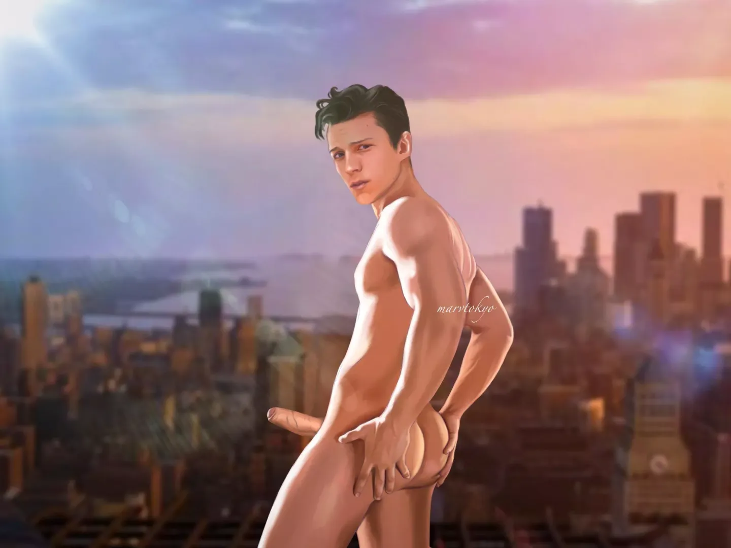 tom holland art by me (im new here sharing my arts)
