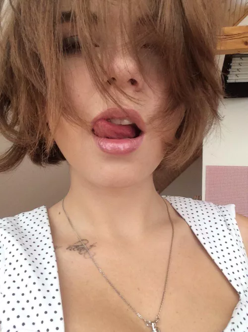 Tongue out