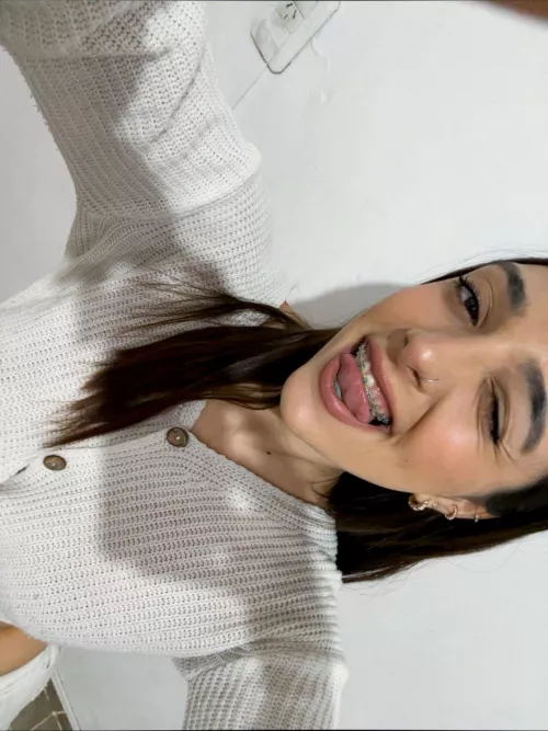 Tongue to tongue action with braceface is the best