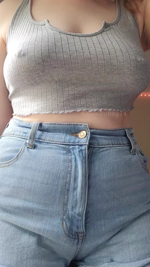 Too hot for a bra, so I'm wearing my favorite accessories under my crop top