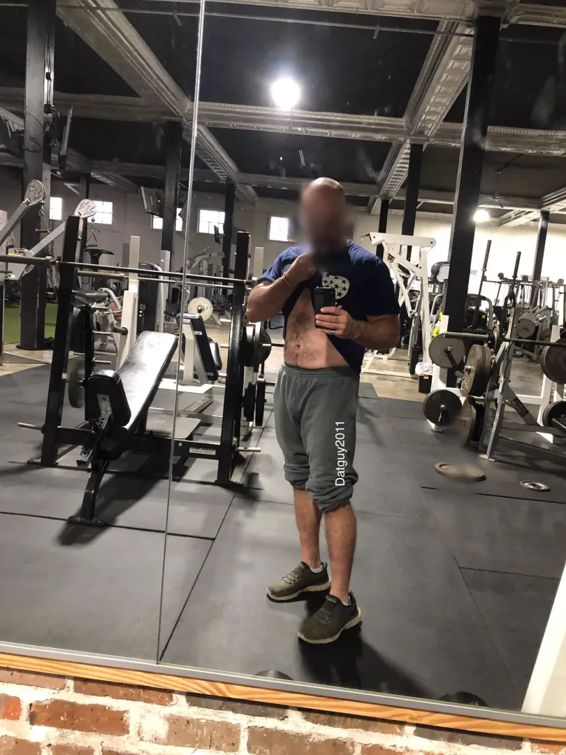 Took a few gym selfies. Is it ok that I enjoy working out in sweats with no underwear on?