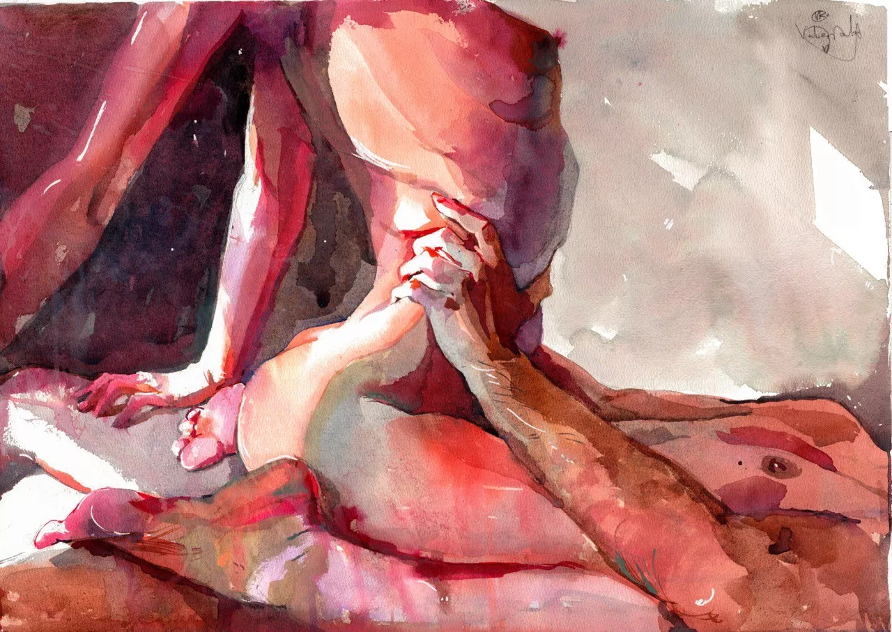 Topping, watercolor