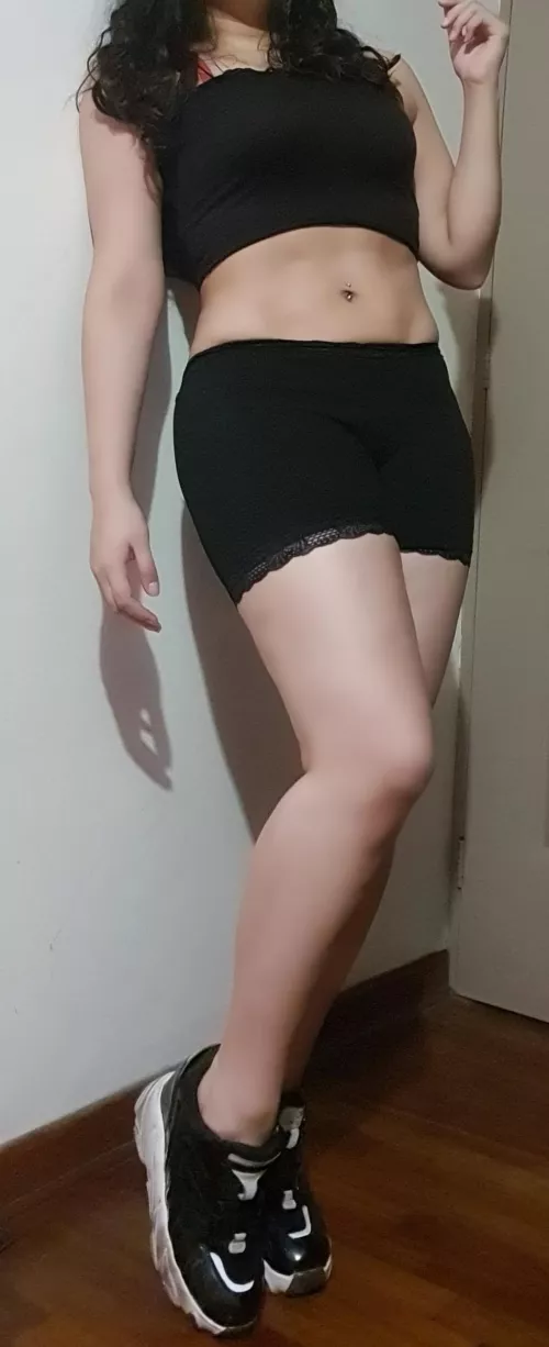 Total black look