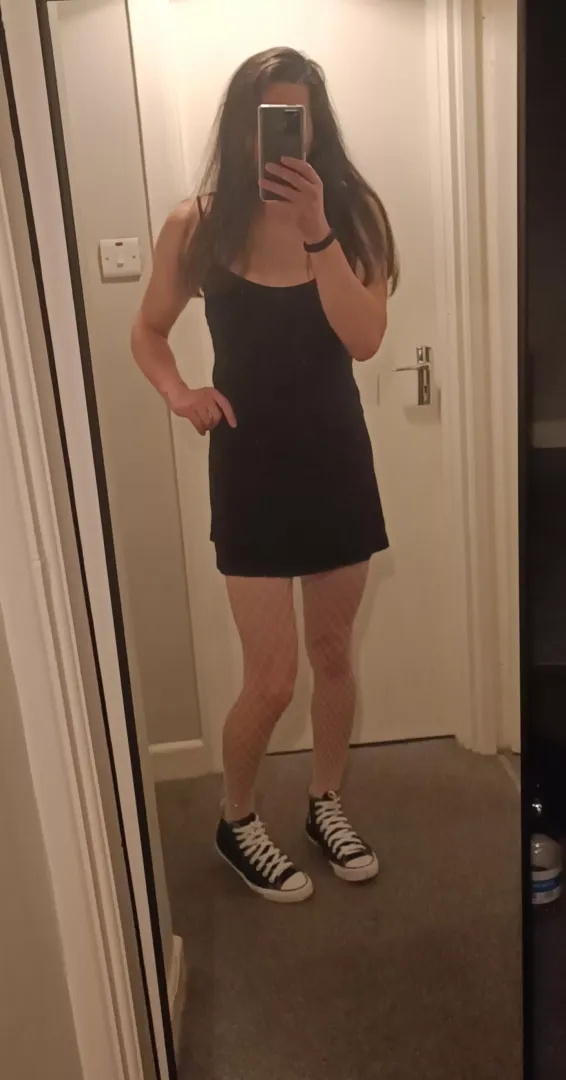 Tried to find a dress that fits with this white fishnets
