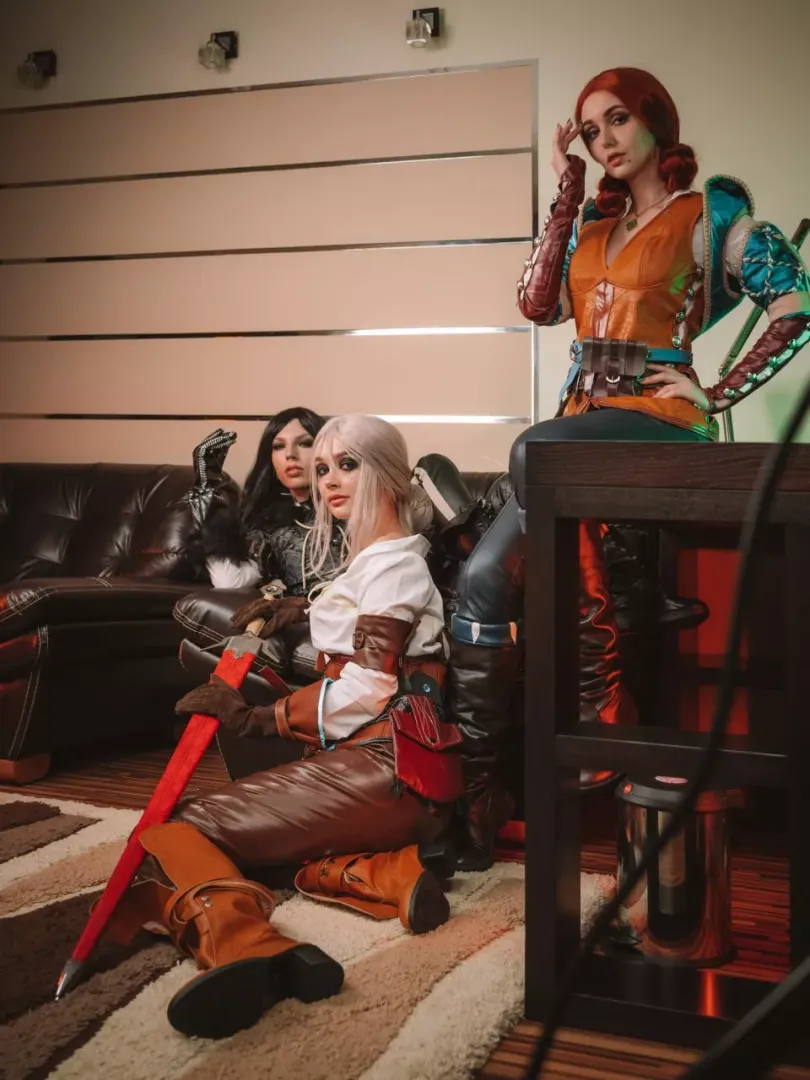 Triss, Ciri and Yenifer from The Witcher by Sia Siberia, Purple Bitch and Helly Rite
