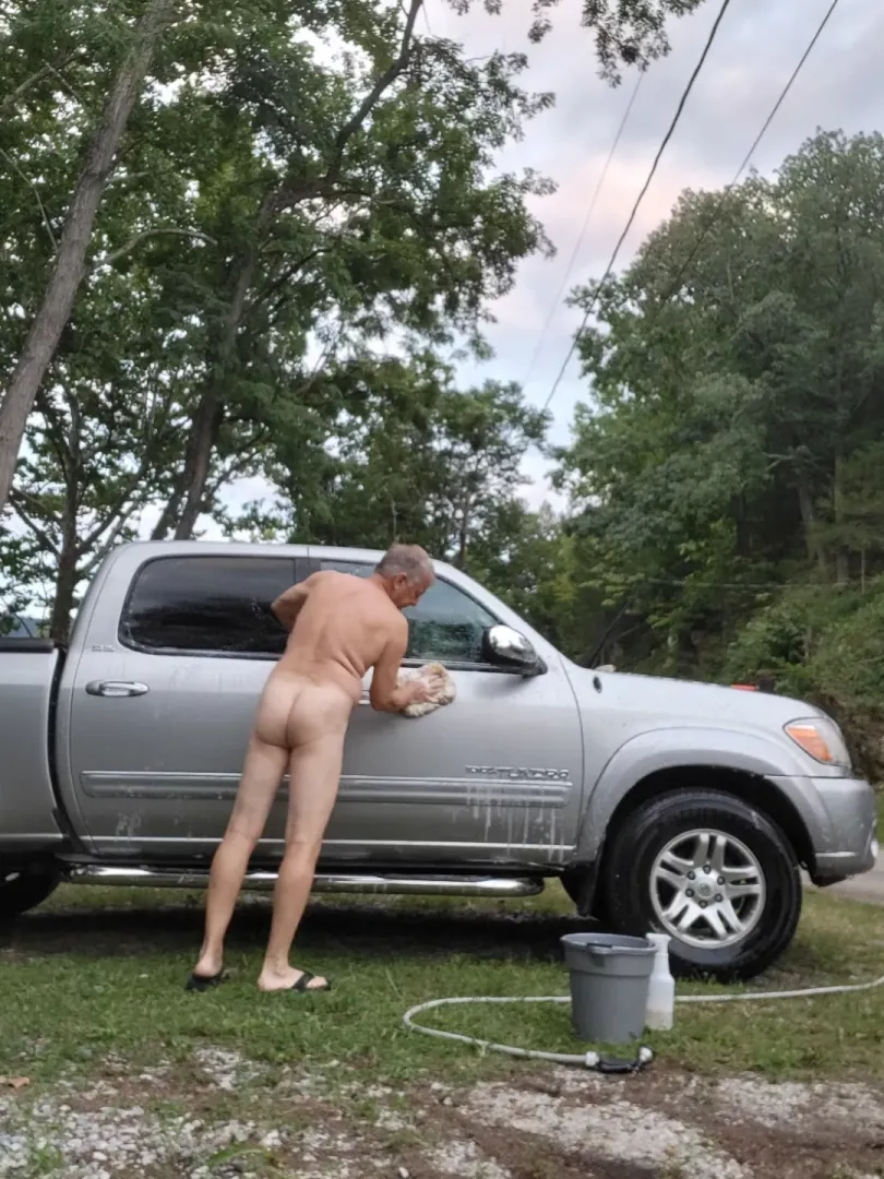 Truck needed washed, it was hot & muggy outside...