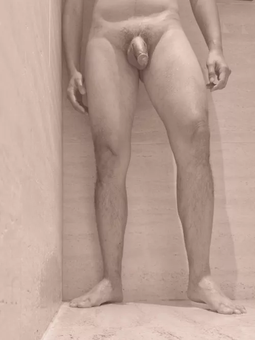 Trying hard not to get a boner in a communal shower