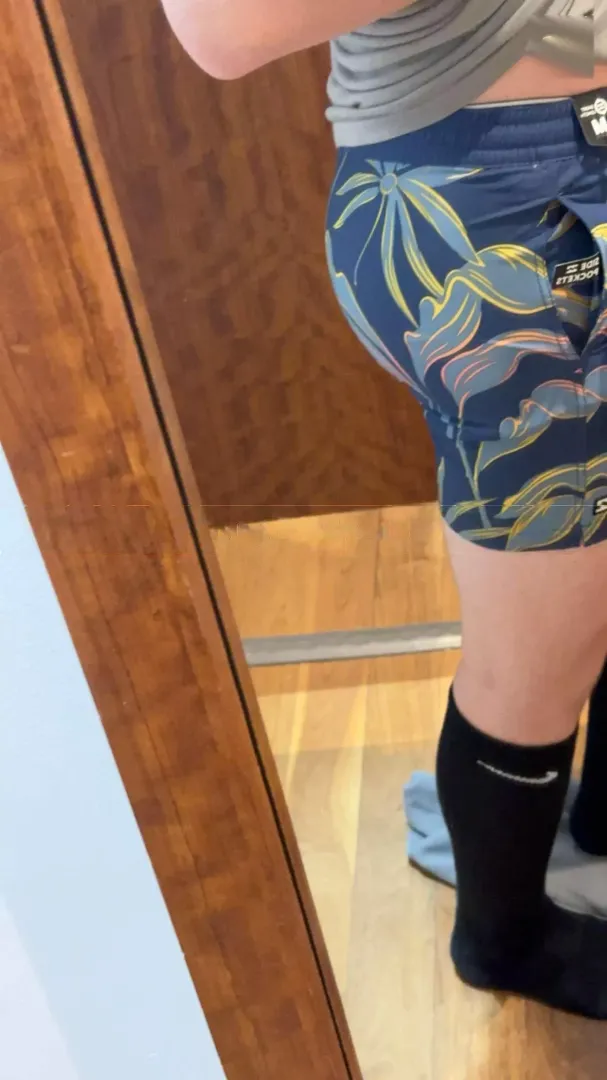 Trying on swimsuits