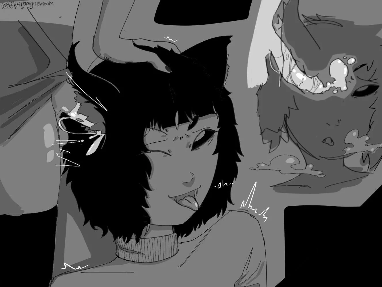 [TW: EARFUCKING] muffet [oc]