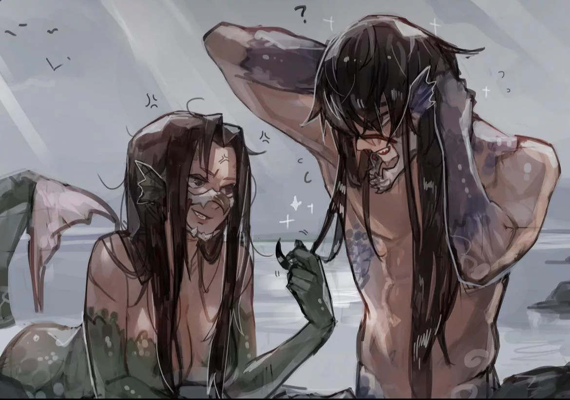Two aquatic lovers