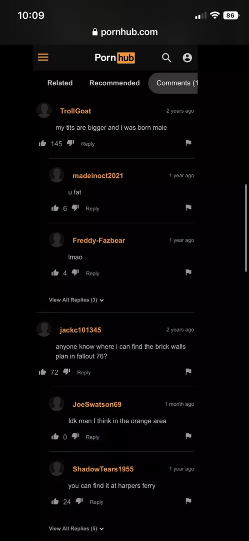 Two comments, 1 video!