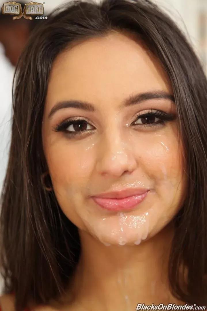Two loads all over her cute face
