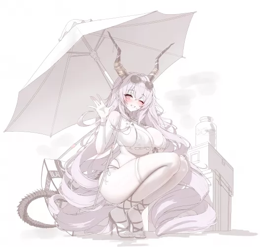 Typhon waving [Arknights]