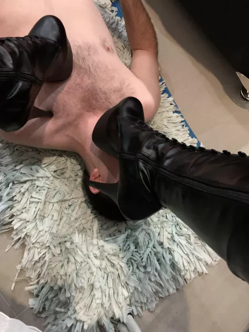 Under her boots