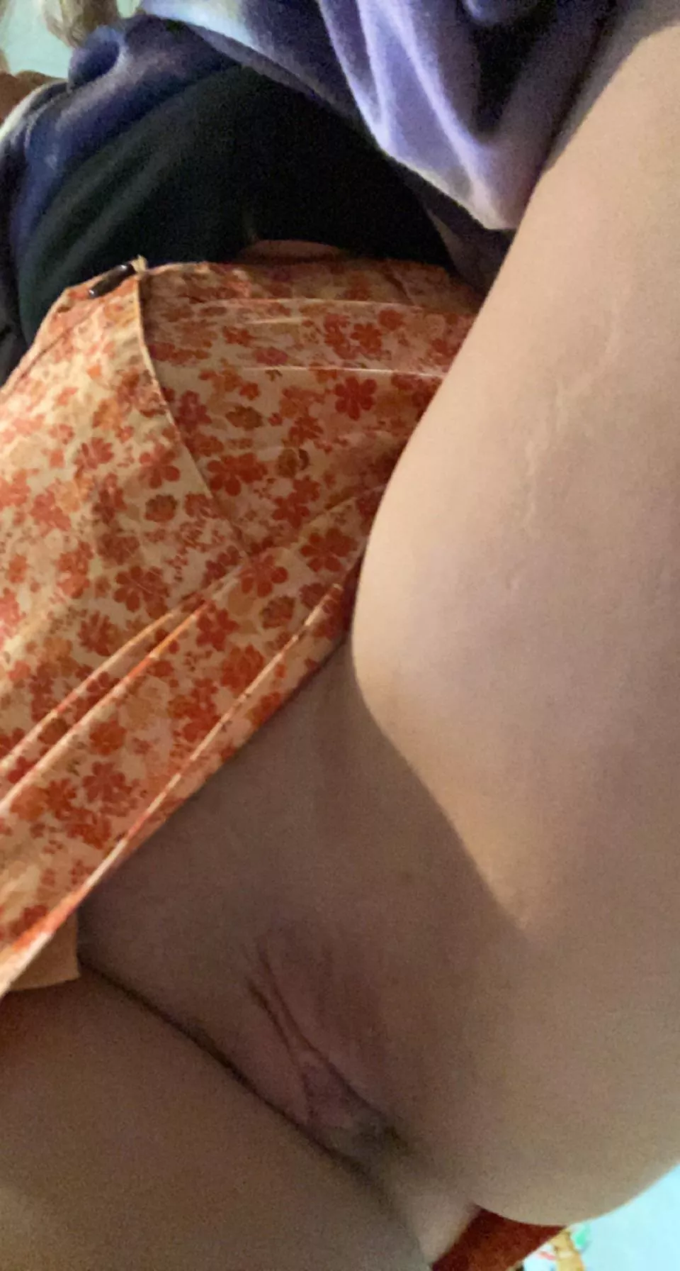 Under my skirt shhh I tease my man telling him at the store. & he don’t kno I’m here teasing you