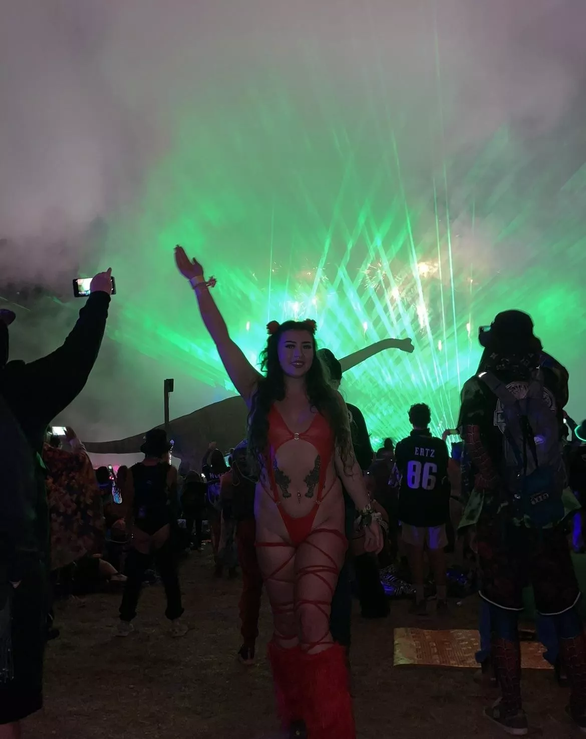 Under the lasers 😈