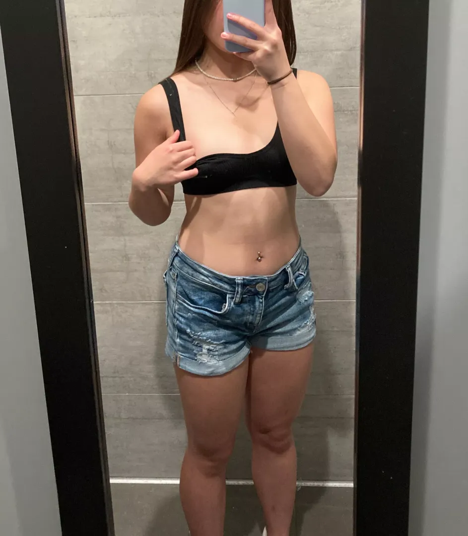 Undressing out of my school clothes before I workout