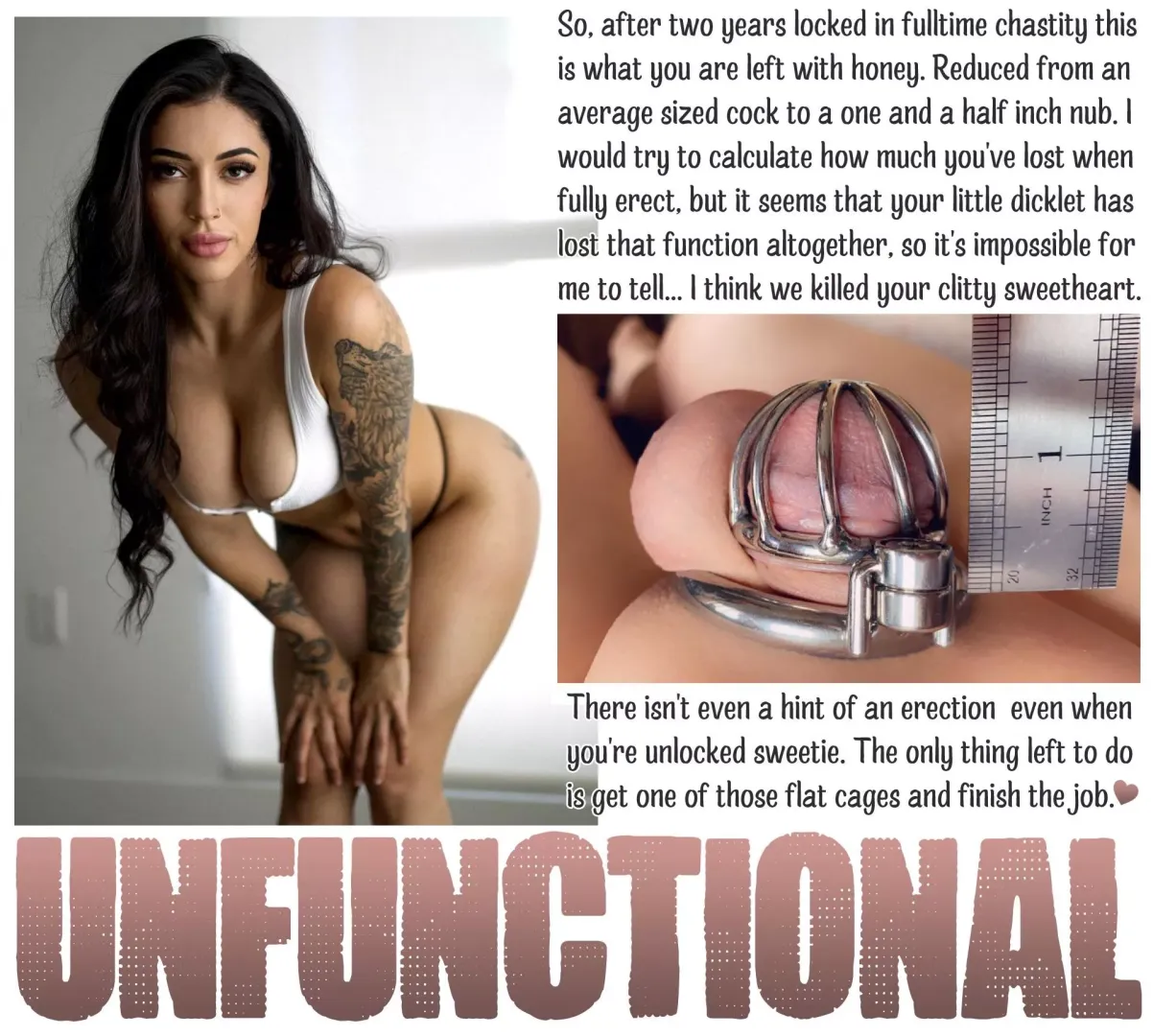 UNFUNCTIONABLE [chastity] [femdom] [shrinking]
