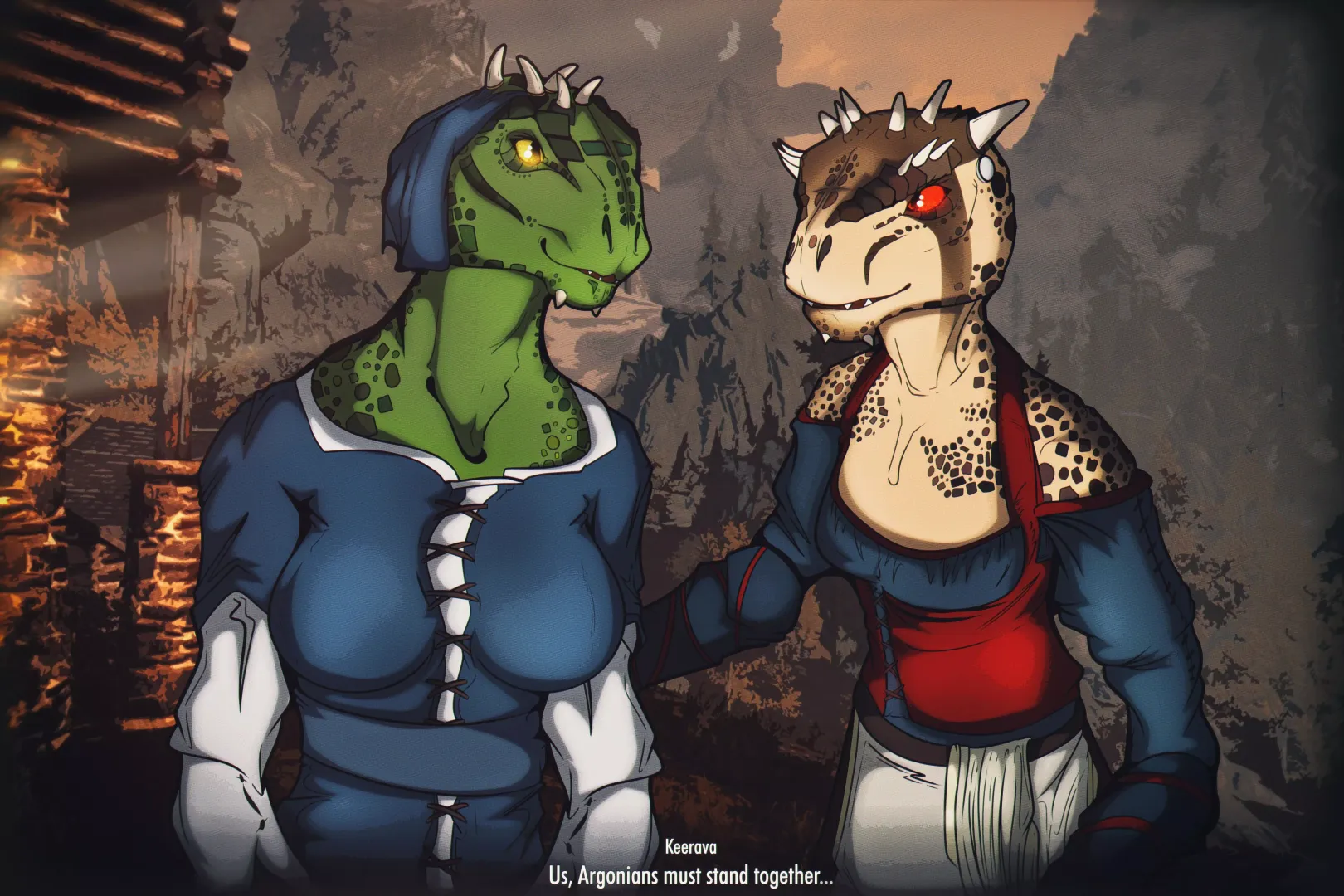 Us, Argonians... (Art by me: 0l-Fox-l0)