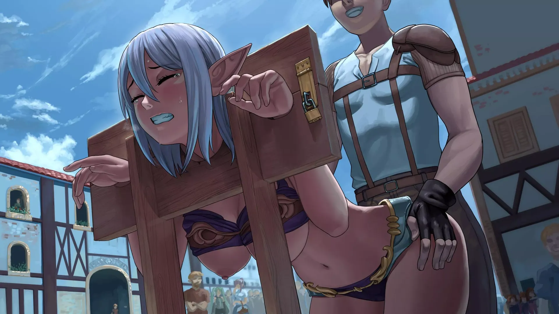 Used in the stocks
