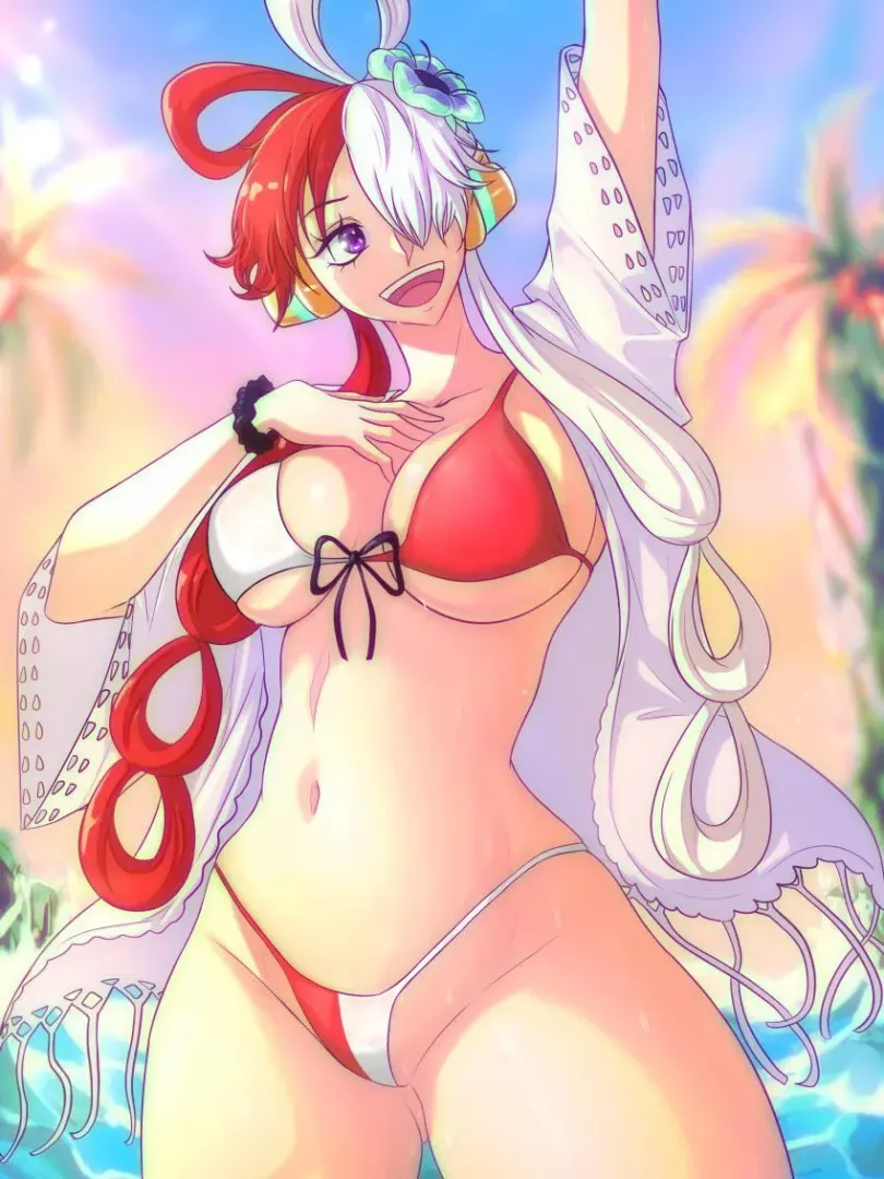 Uta in a bikini