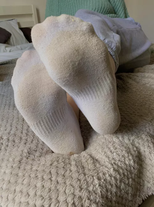 Very dirty socks after a long day 🥵