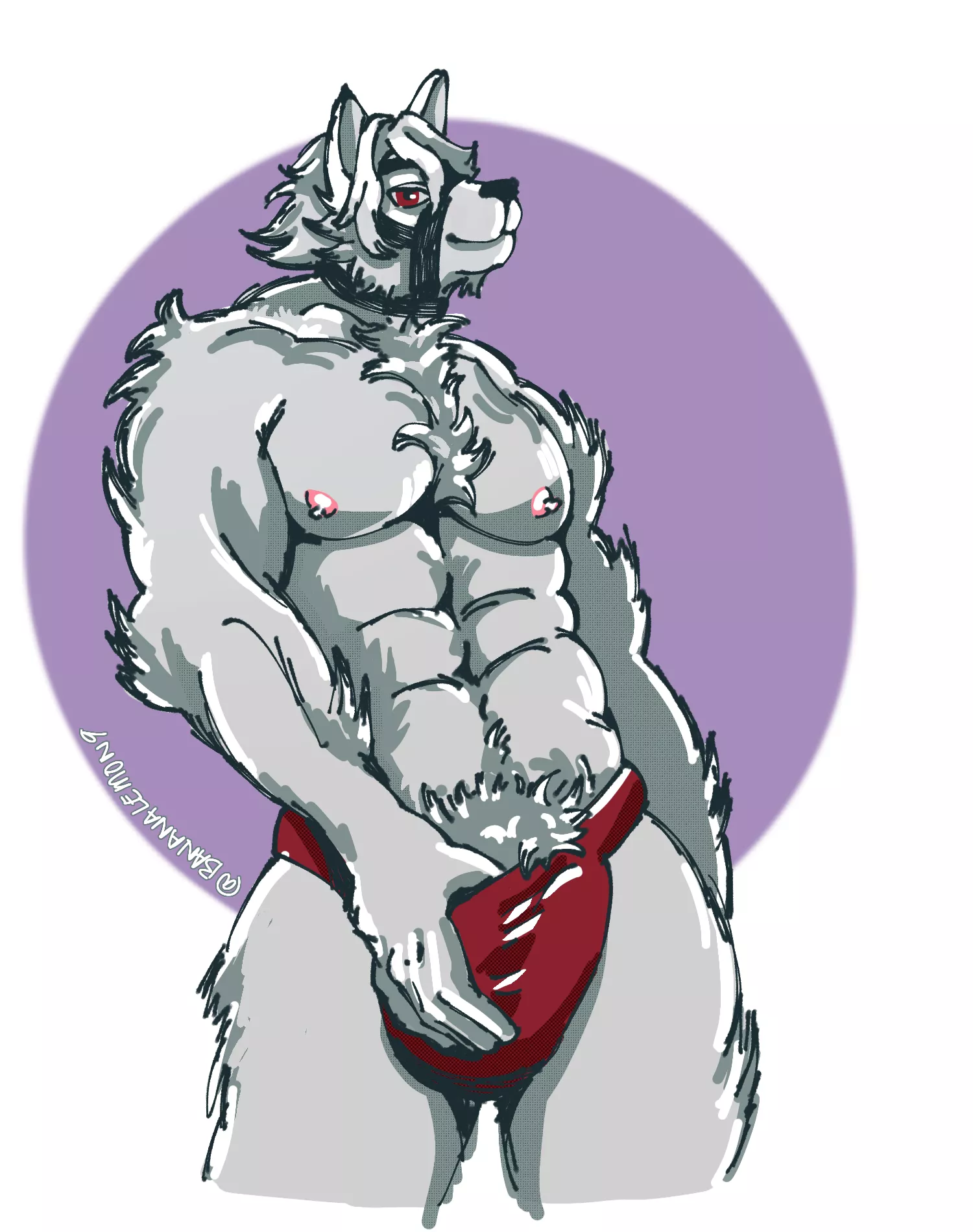 Von lycaon looks good in red 👀 (by bananalemon9)