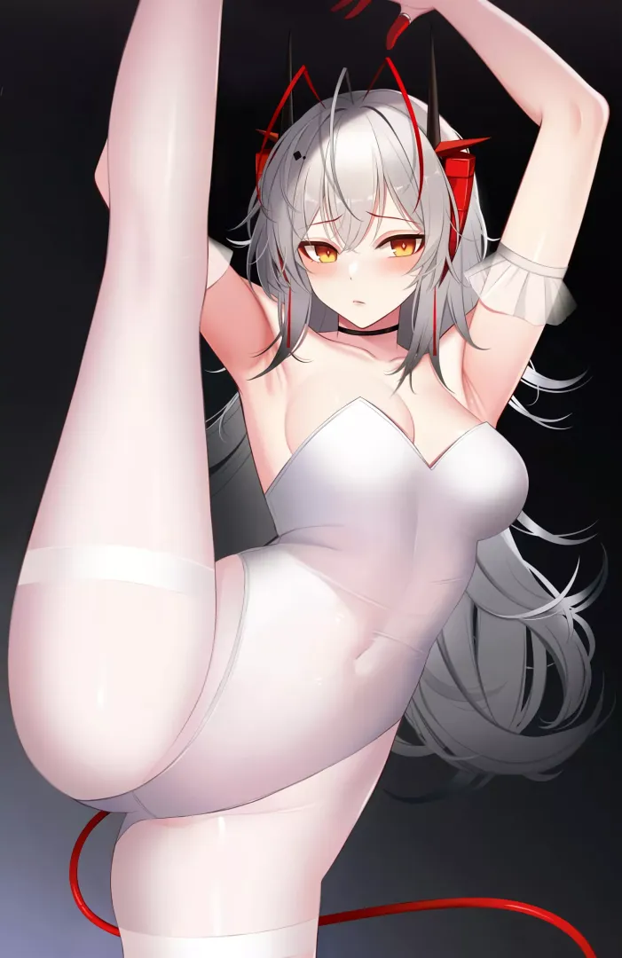 W standing on one leg (ATEOYH) [Arknights]