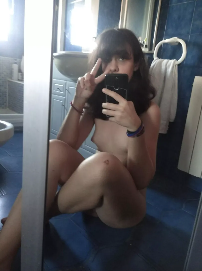 Waiting for someone to fuck me and suck on my tits
