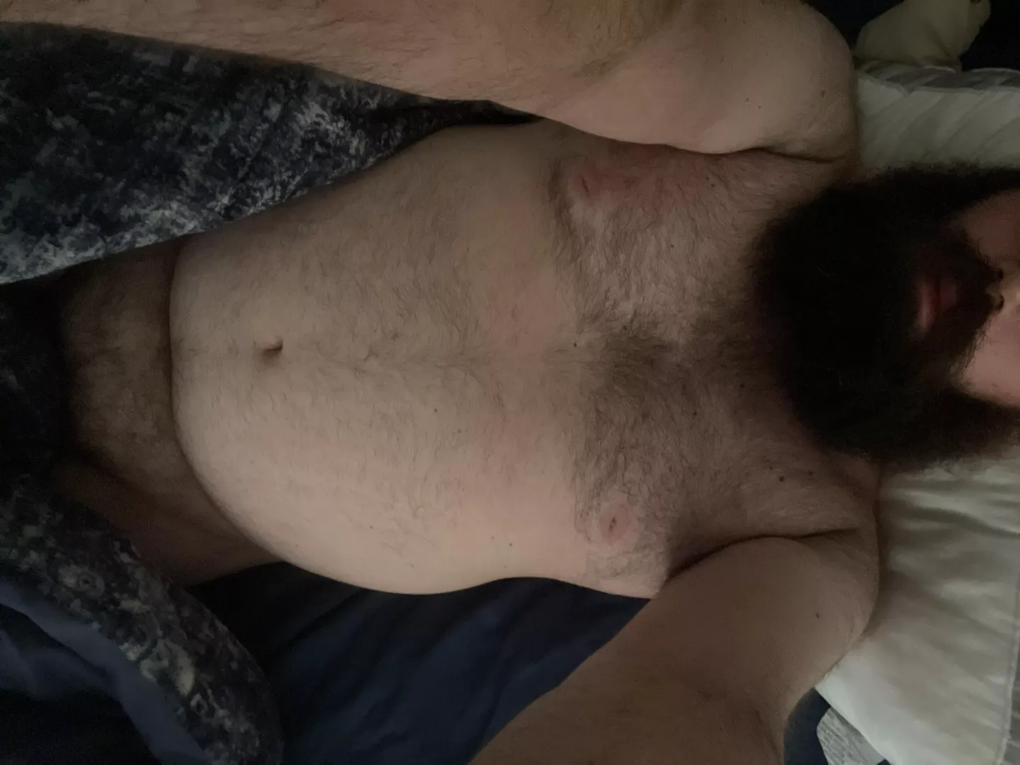 Wanna play with my beard and chest hair?