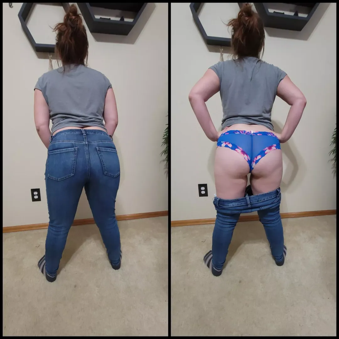 Want to pull her jeans off?