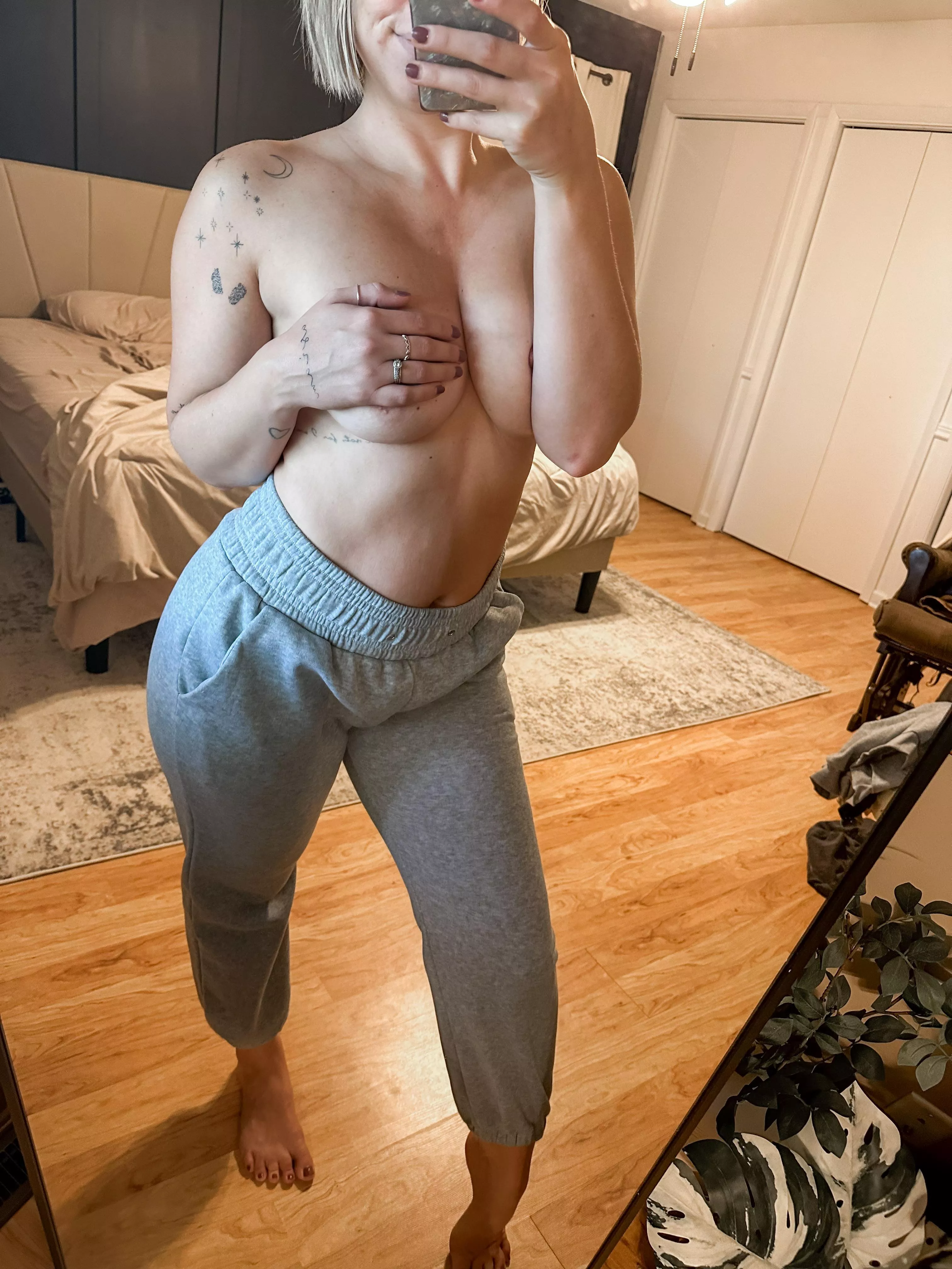 Was seeing me topless in grey sweatpants on your 2024 bingo card