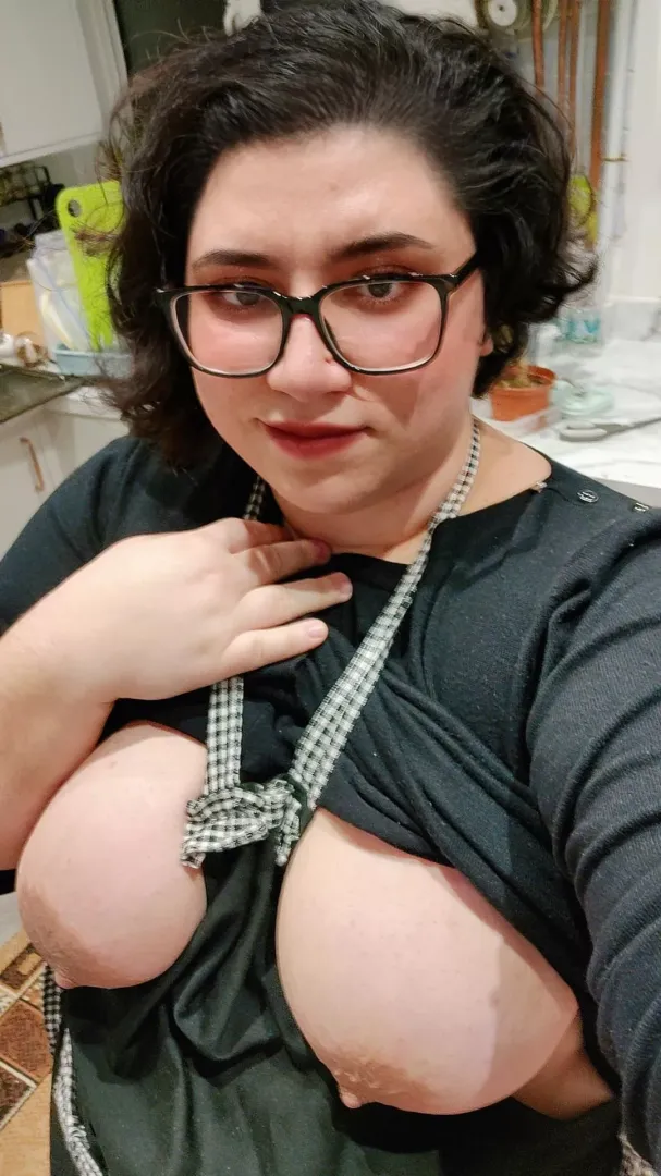 Was time to prepare dinner. Need a cook? Because I sure need a cock 😏