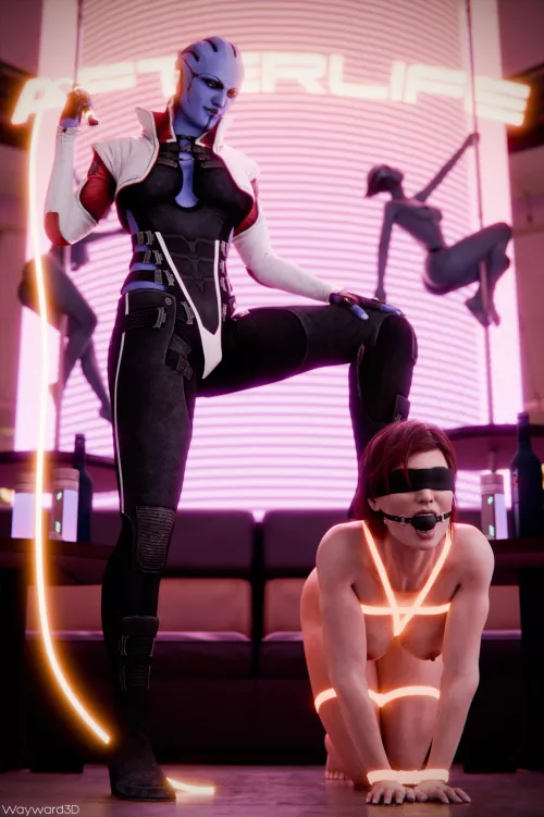 (Wayward) Aria welcomes Femshep to Omega 