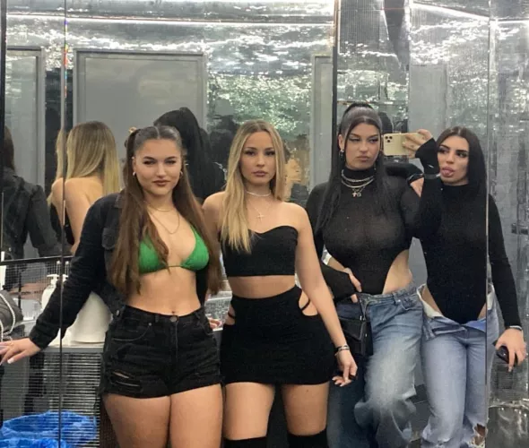 Wearing a see-through top to rub it in their faces