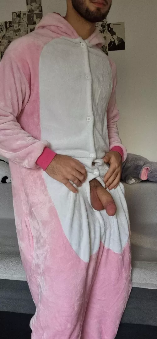 we're having a sleepover and my cock just slipped, hope you don't mind it helping me bro 😈